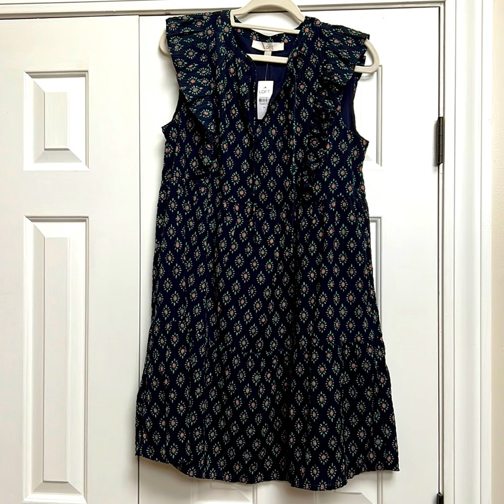 NWT LOFT dress navy